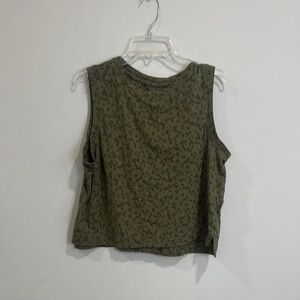 A New Day Green Boxy Crop Tank Top